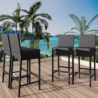 Handicrafts Counter Bar With 3 Chairs Out Door Usage