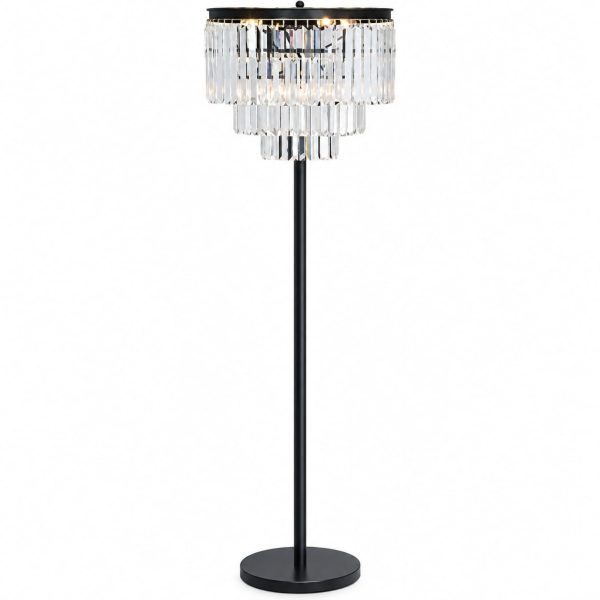 Metal & Crystal Odeon Floor Lamp