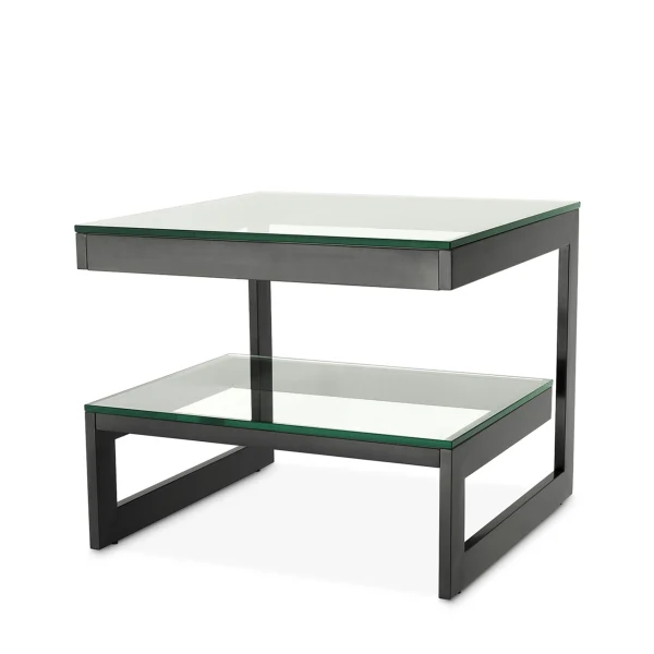 Squared metal side table