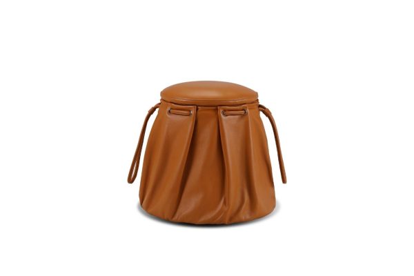 bucket bag stool ( Moka dark brown)