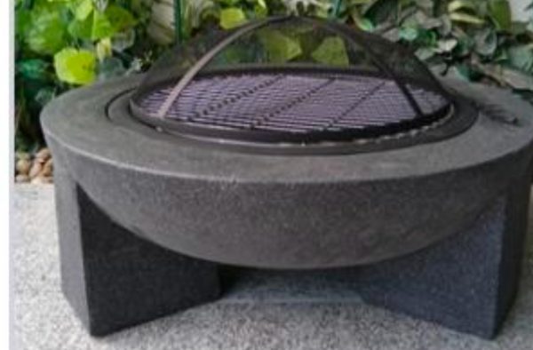 modern round outdoor fire pit