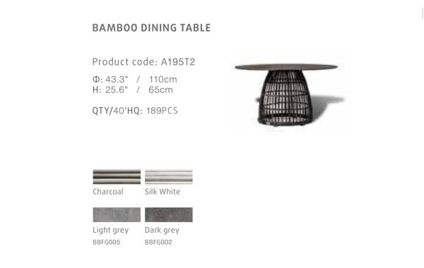 Bamboo dining table - Image 2