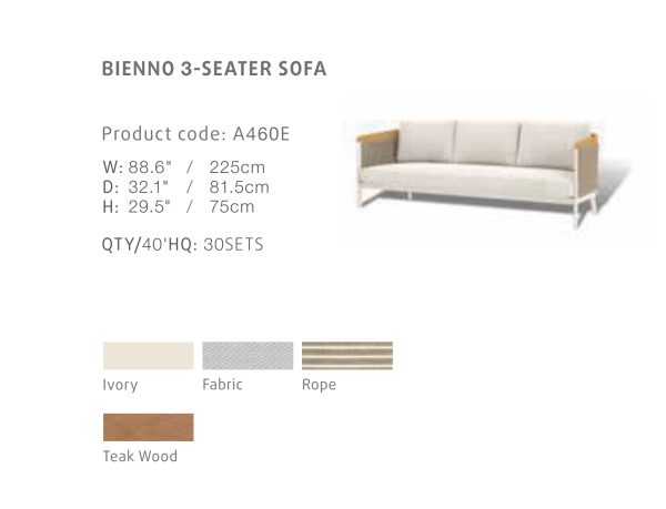 Bienno 3 seater sofa - Image 2