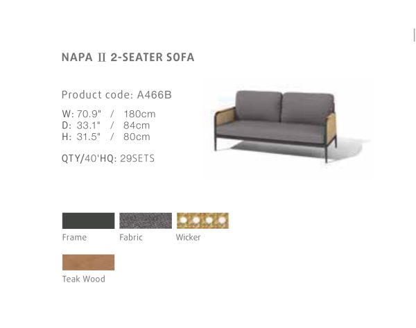 Napa 2 seater sofa - Image 2