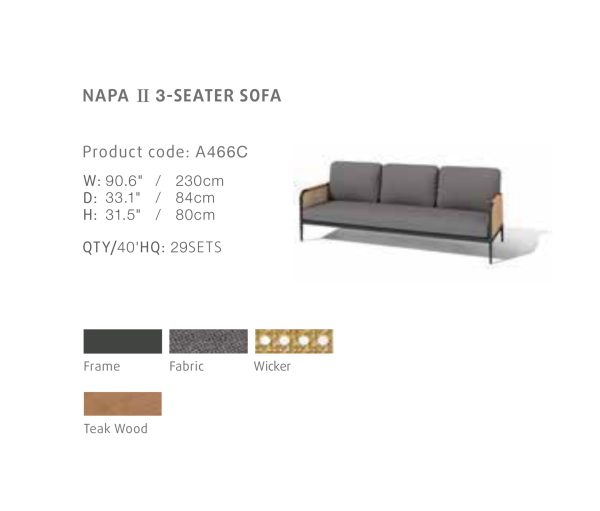 Napa 3 seater sofa - Image 2