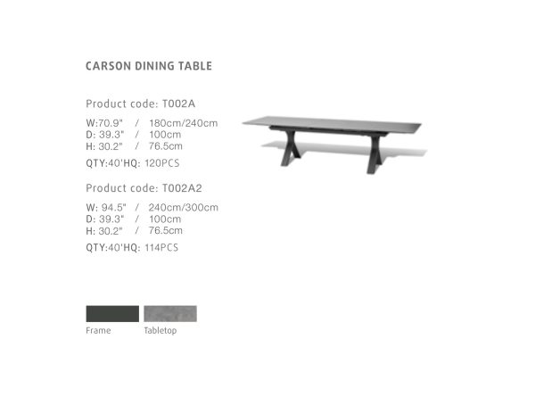 Carson dining table (180cm) - Image 2