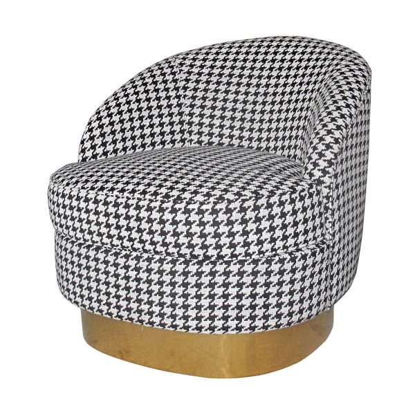 Black and white fabric chair