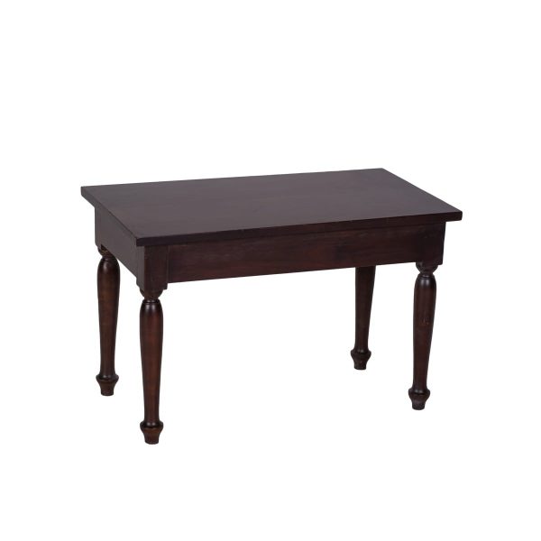 Rectangular wood desk dark brown