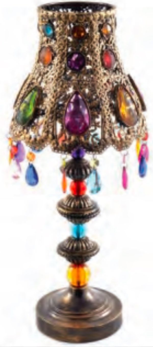 Indian metal table lamp - Image 2