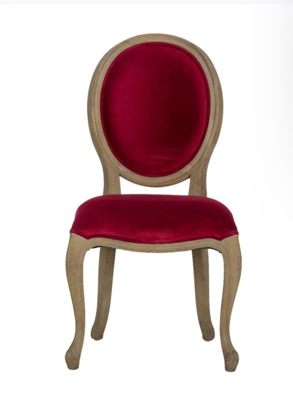 Red velvet dining chair - Image 2