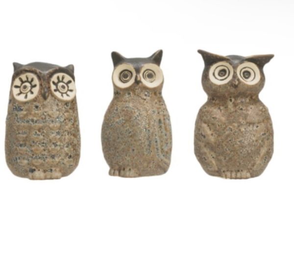 Stoneware Owl Vase - Image 2