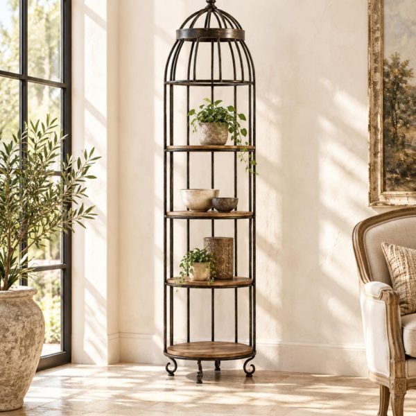 VINTAGE WALL PLANTER  METAL RUSTIC FINISH