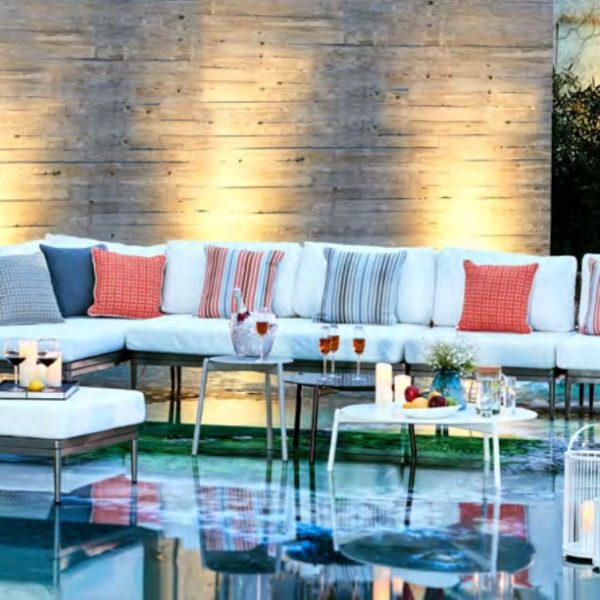 Stripped outdoor cushions