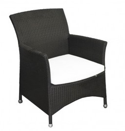 Black rattan chair