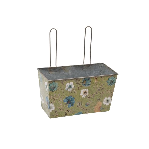 Tin Planter Green