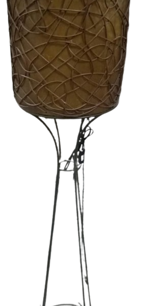 Large bamboo stand lighting unit