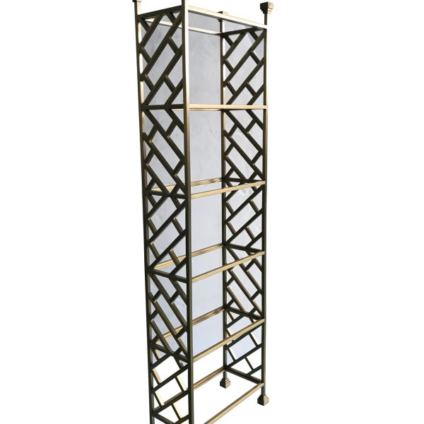 Full Stainless Steel Gold Plated Shelf With Unique Finishing